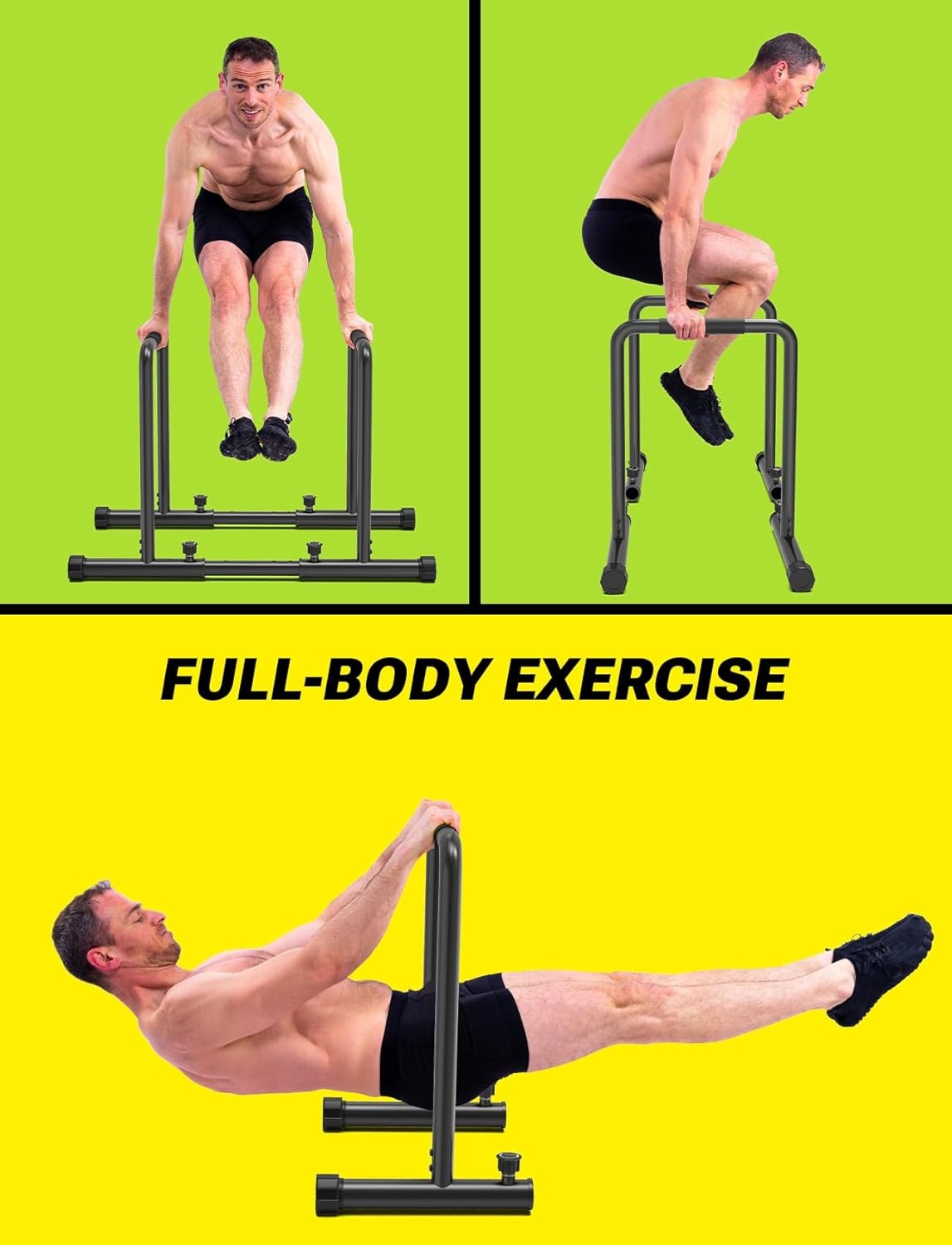 YOLEO Dip Bars - Draagbaar Fitnessstation (227kg) | 35% Korting!