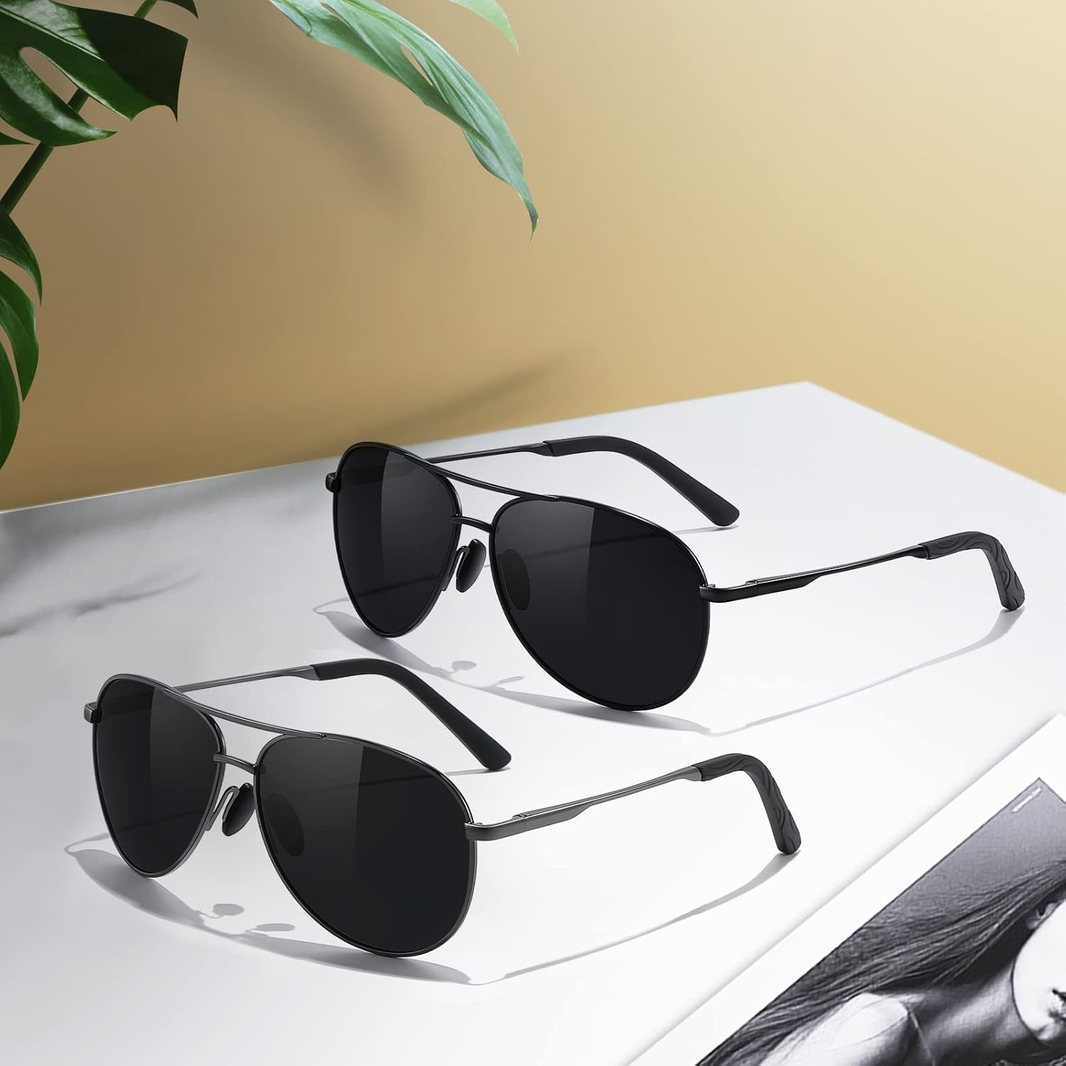Set van 2 Pilotenzonnebrillen UV400 Retro - 40% Korting!