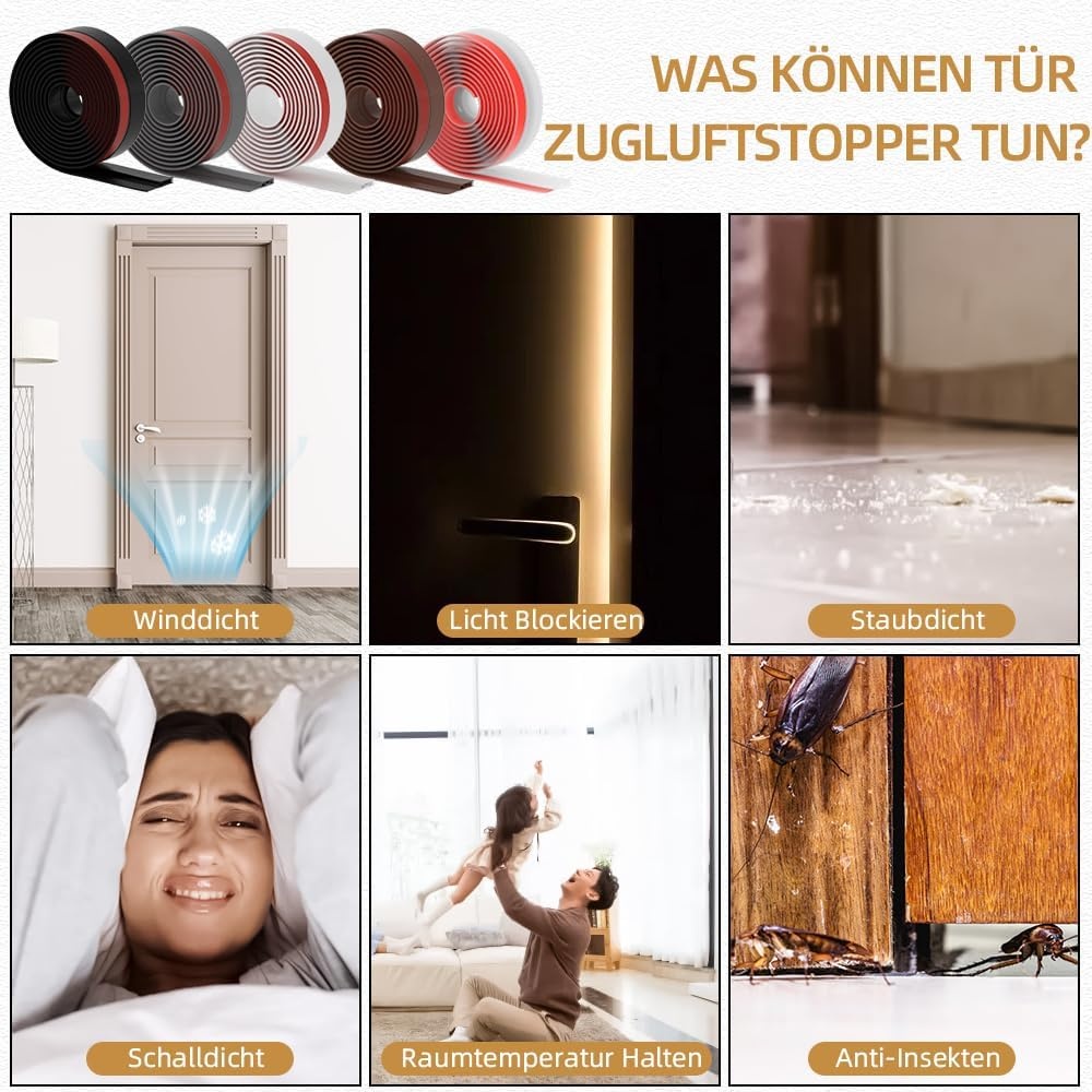 Ormein Tochtstopper Deurafdichting Zwart (2m) - 40% Korting!