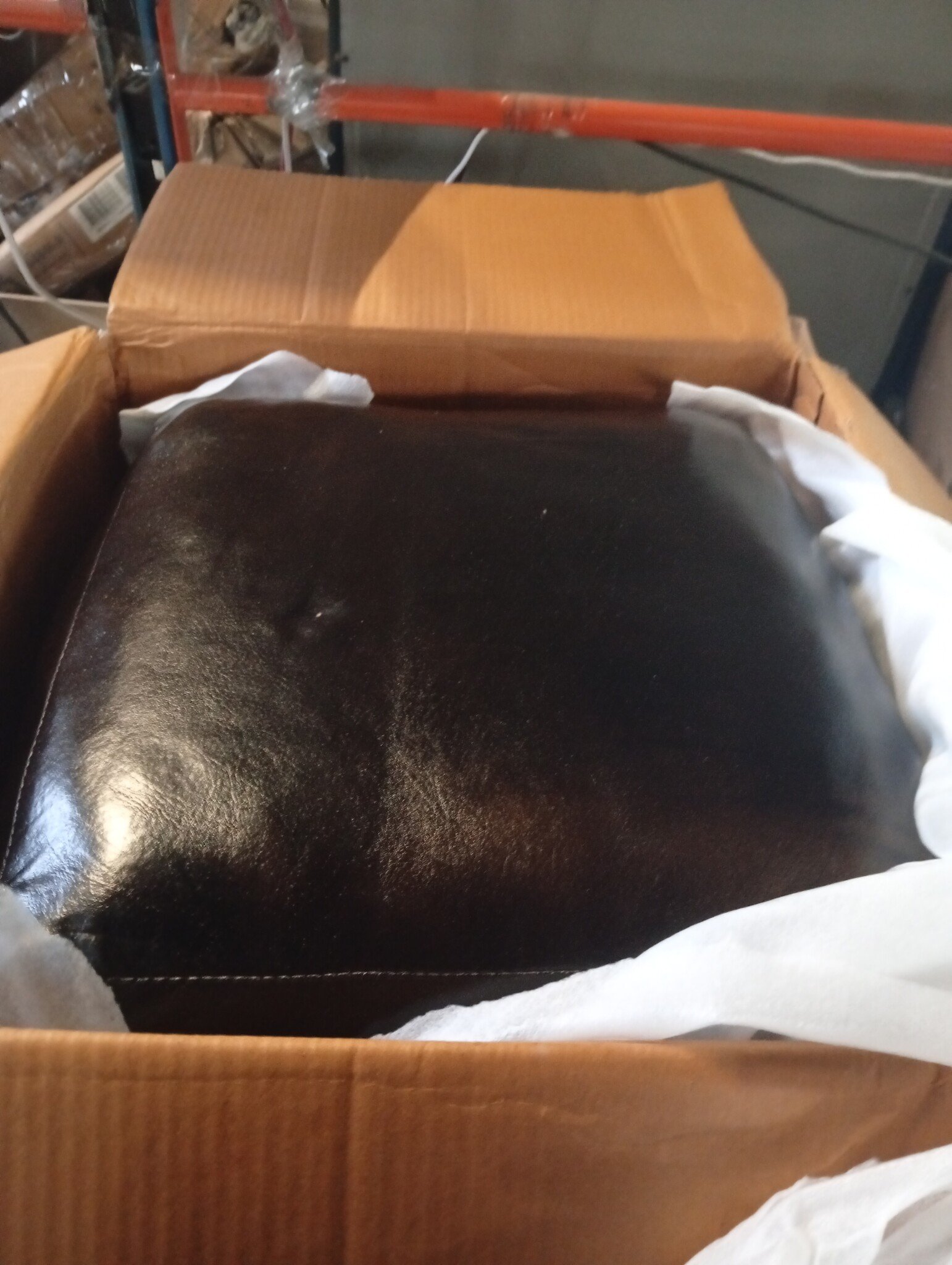 vidaXL Poef Geitenleer Donkerbruin (40x40x40 cm) - 55% Korting!