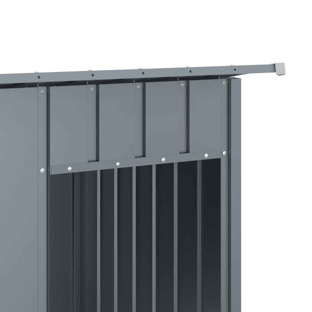 VidaXL Hondenhok Dak 196x91x110cm Verzinkt Staal Antraciet - 40% Korting!