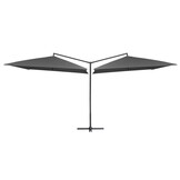 Dubbele Parasol VidaXL 250x250cm Antraciet - 55% Korting! (Kleine Schade)