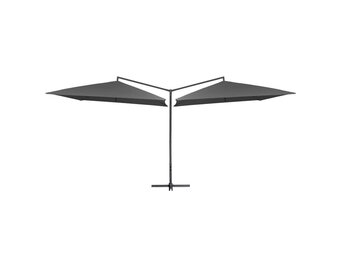 Dubbele Parasol VidaXL 250x250cm Antraciet - 55% Korting! (Kleine Schade)