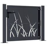 vidaXL Poort met grasontwerp 105x80cm Staal Antraciet | -55% Korting!