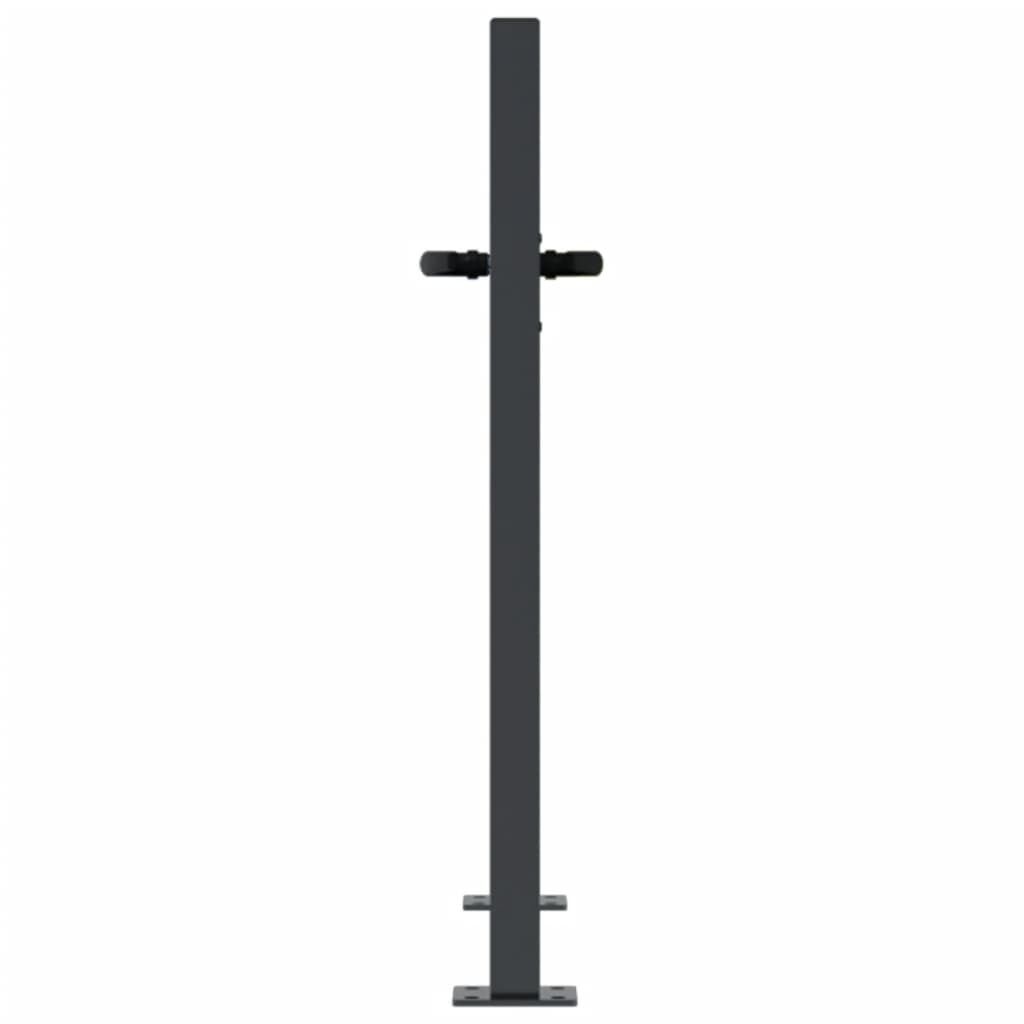 vidaXL Poort met grasontwerp 105x80cm Staal Antraciet | -55% Korting!