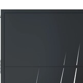 vidaXL Poort met grasontwerp 105x80cm Staal Antraciet | -55% Korting!