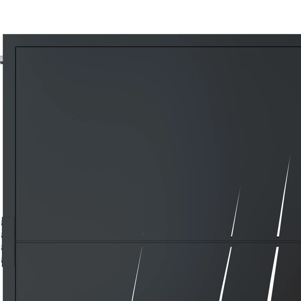 vidaXL Poort met grasontwerp 105x80cm Staal Antraciet | -55% Korting!