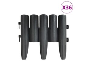 vidaXL Gazonranden PP Antraciet (10m) - 46% Korting!