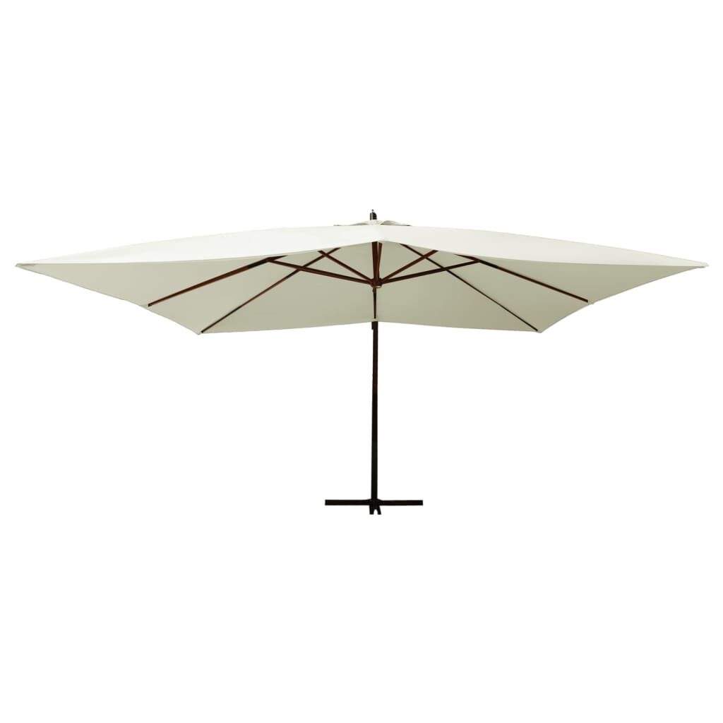 vidaXL Zweefparasol 400x300cm Zandwit - 51% KORTING! - Zo Goed Als Nieuw