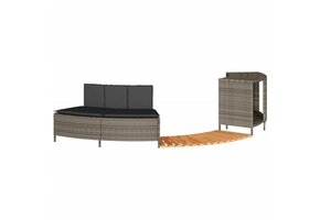 VidaXL Hottub Ombouw Poly Rattan & Acaciahout - 61% Korting!