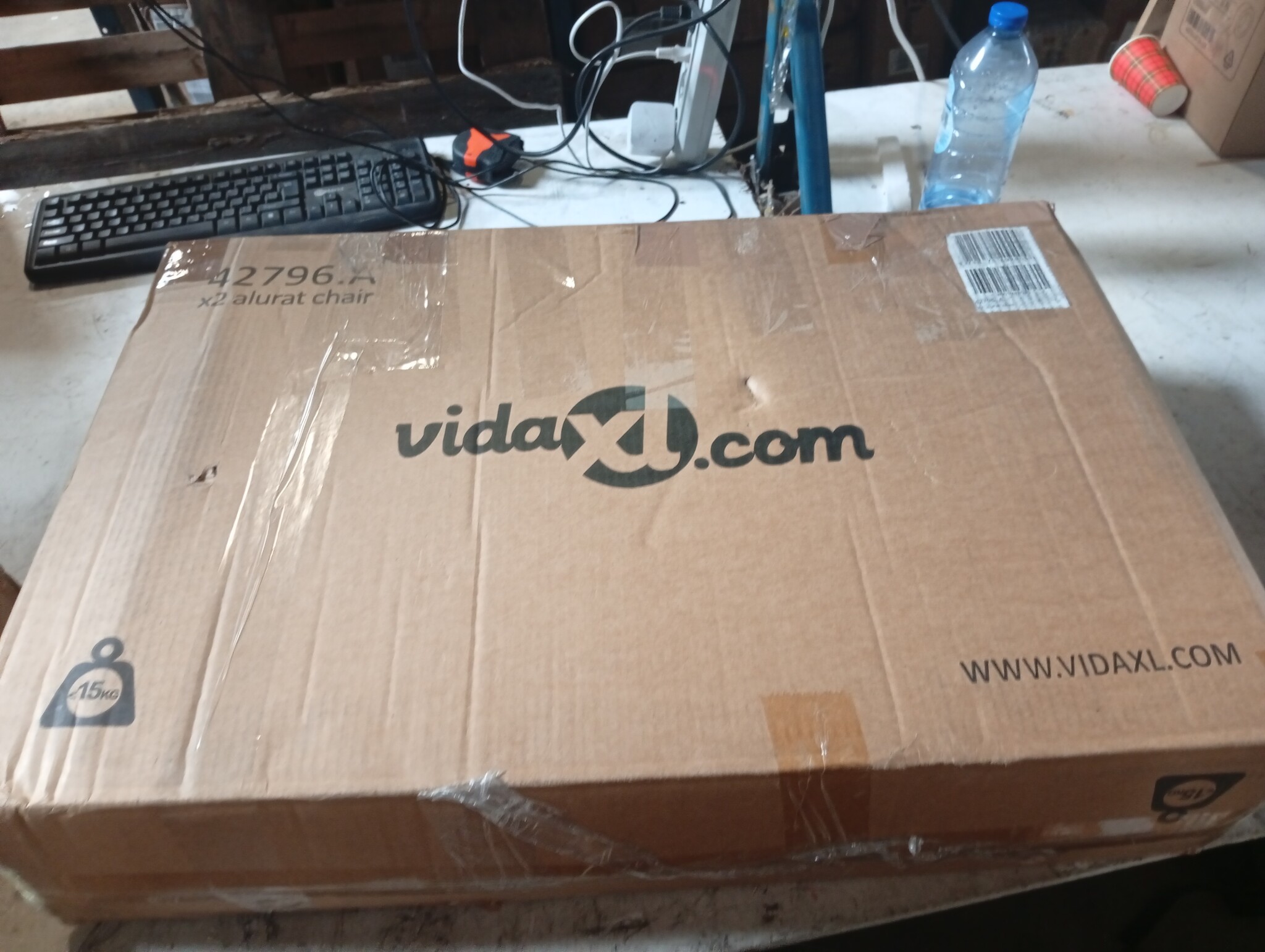 vidaXL Tuinstoelen stapelbaar 2 st poly rattan zwart