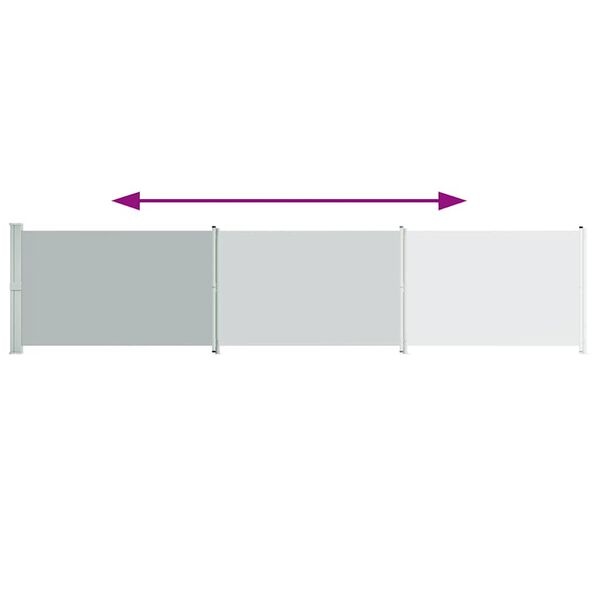 VidaXL Uittrekbaar Tuinscherm 140x600cm Grijs - 51% Korting!