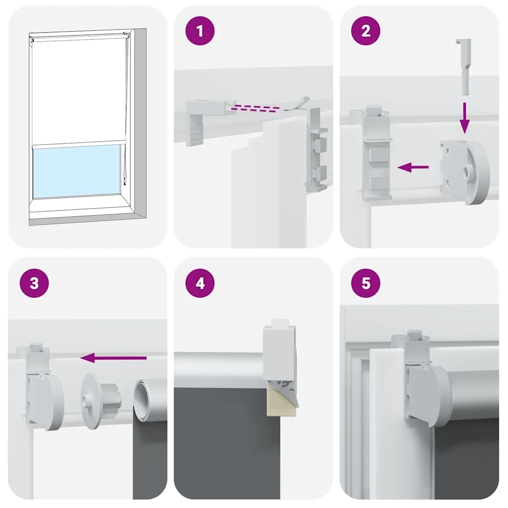 VidaXL Rolgordijn Grijs 135x175cm - 55% Korting | Verduisterend & Kindveilig