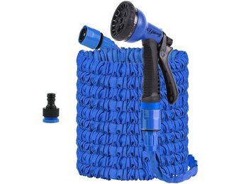 Yiting Flexibele Tuinslang Blauw 7.5m (uitrekbaar tot 22.5m) - 35% Korting!