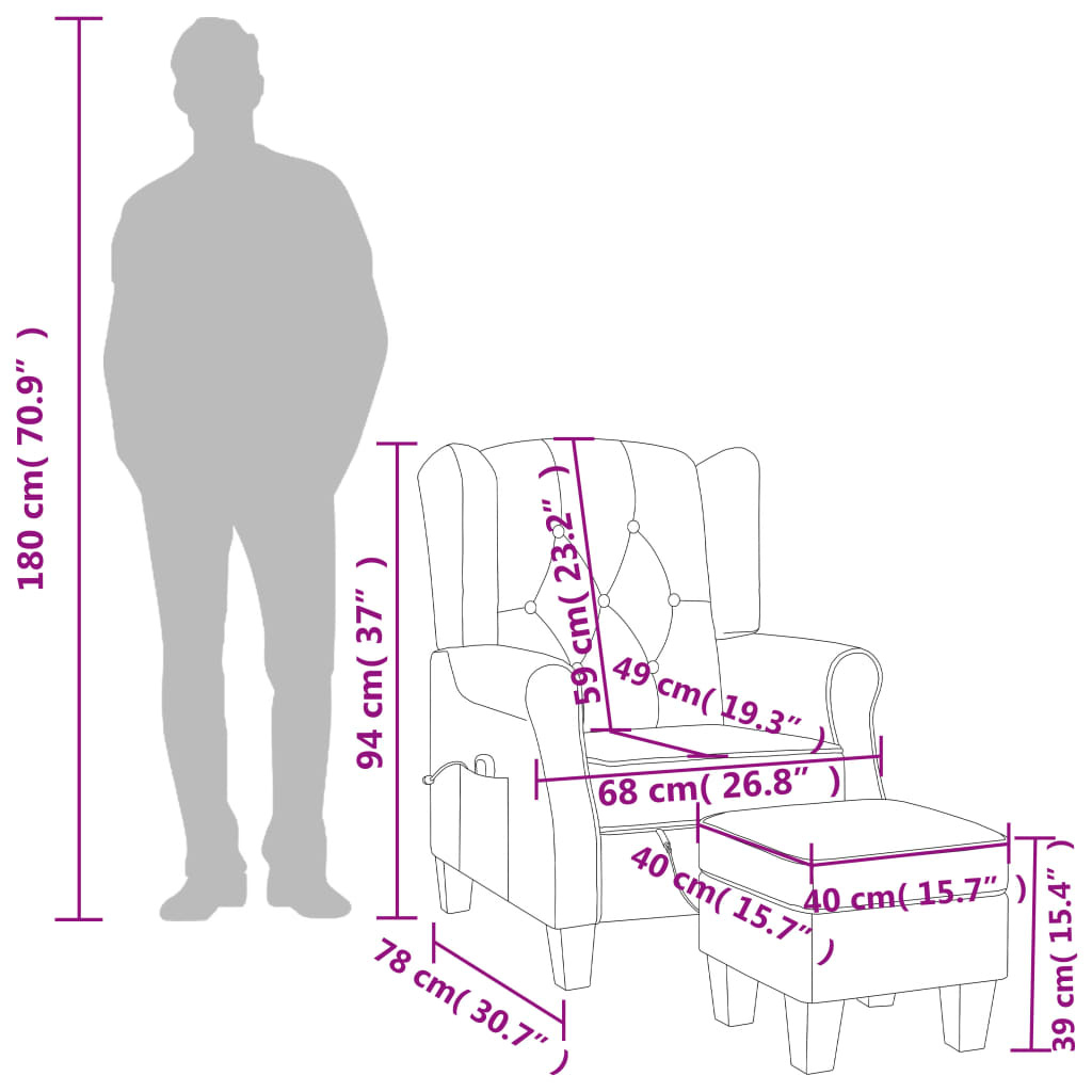 vidaXL Massagestoel Donkergrijs - 40% Korting! Zo Goed Als Nieuw