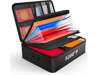 Brandveilige Documenten Organizer met 7 Vakken & Slot - 35% Korting!