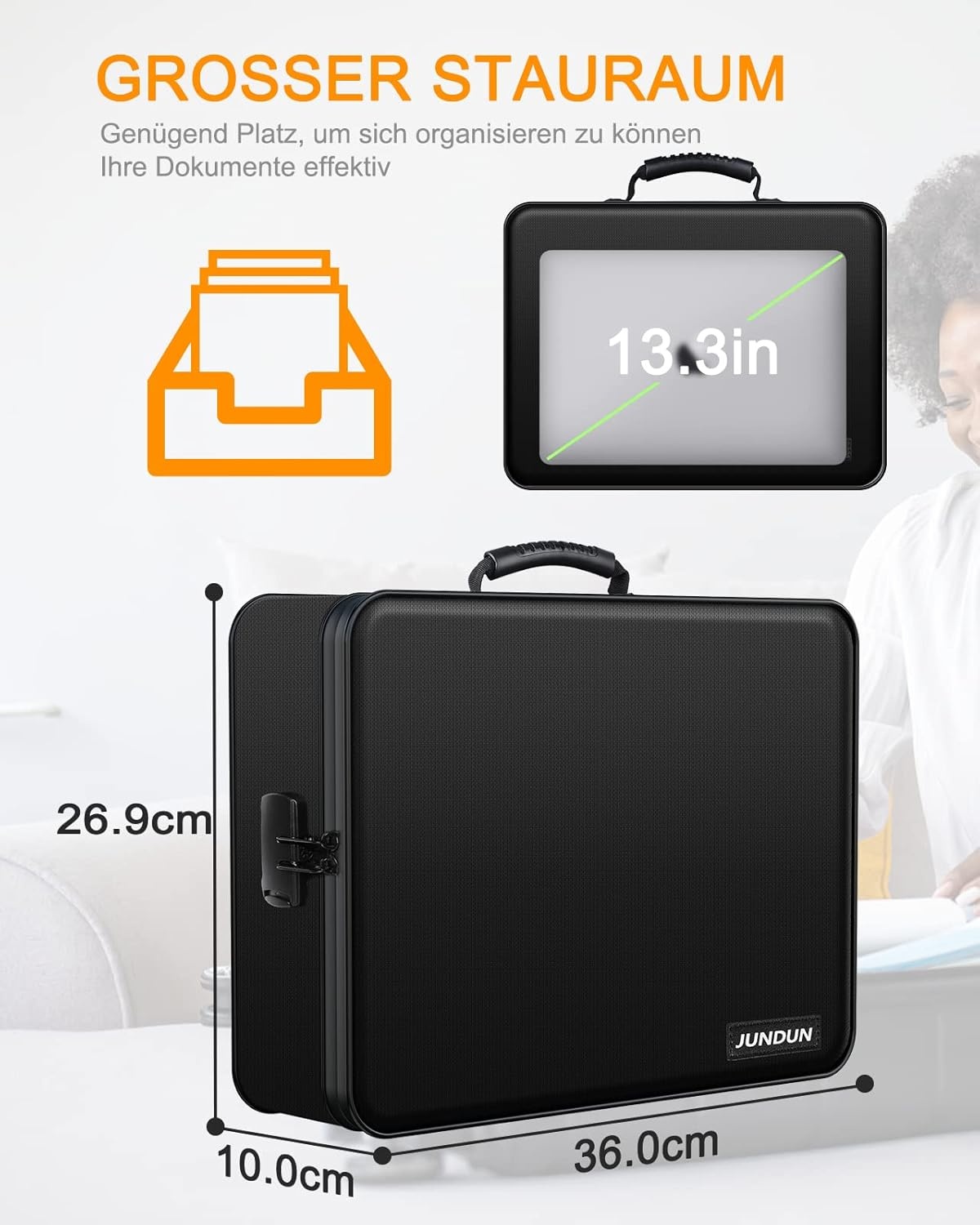 Brandveilige Documenten Organizer met 7 Vakken & Slot - 35% Korting!