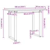 vidaXL Eettafelpoten O-frame Gietijzer Zwart 80x40x73 cm | -64% Korting!