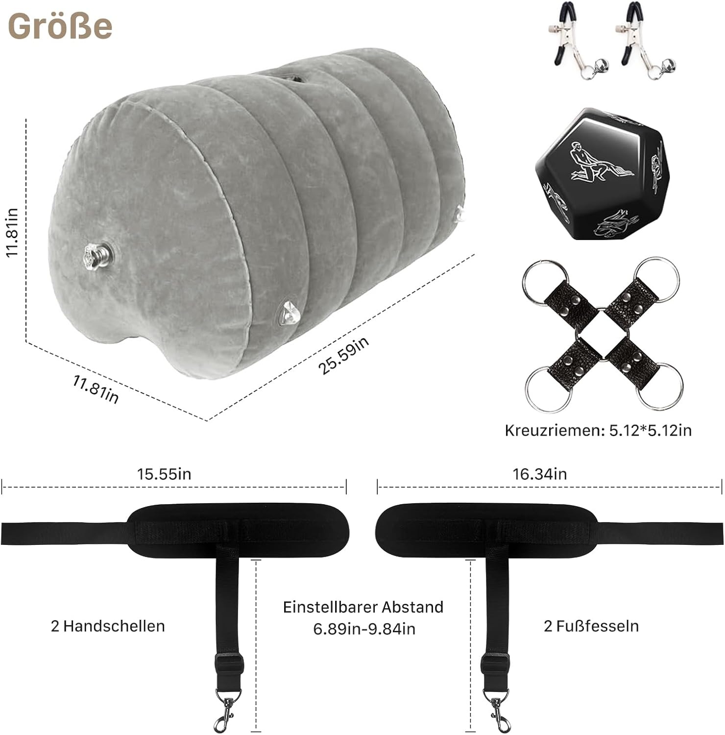 Lumbaal Seks Kussen met BDSM Kit - 35% Korting!