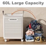 Opvouwbare Wasmand met Wieltjes (60L) - 35% Korting!