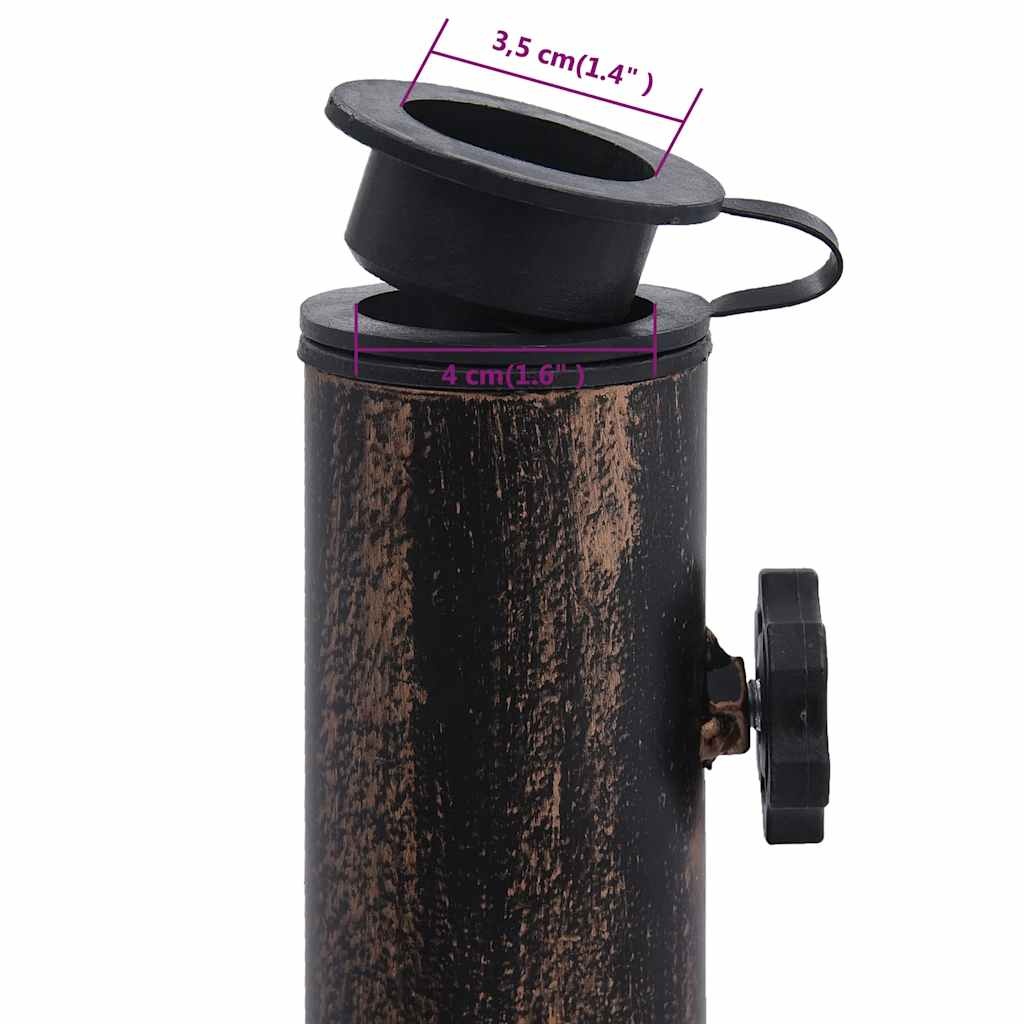 vidaXL Parasolvoet 12kg Gietijzer Brons - 35% Korting!