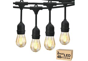 Svater S14 LED Lichtketting Buiten - 30m, 30 Warm Wit Lampen - 40% Korting!