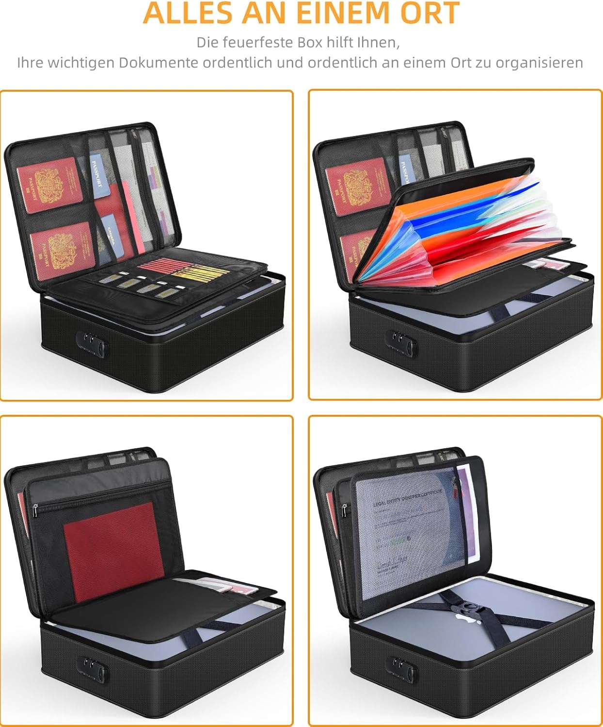 Brandveilige Documenten Organizer met Slot - 7 Vakken - 35% Korting!