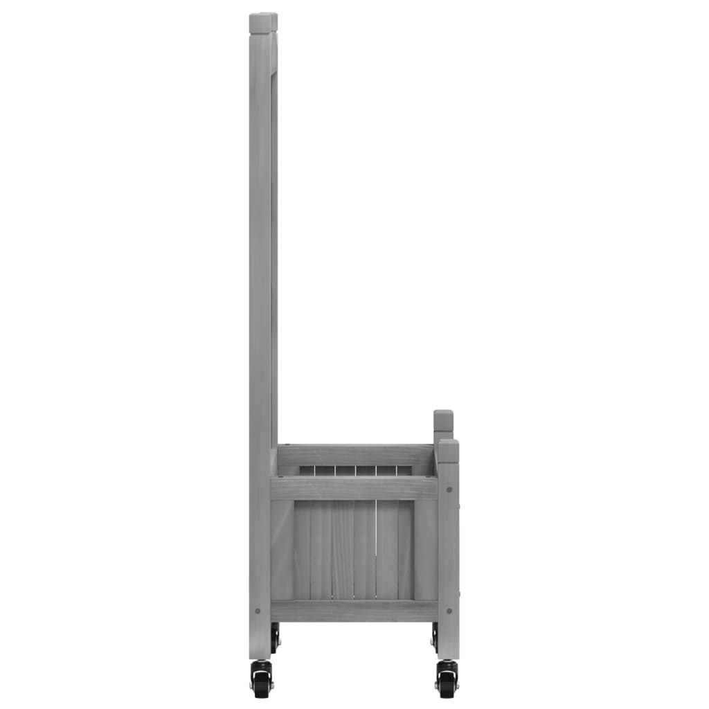 VidaXL Plantenbak met Latwerk - 60% Korting! Massief Vurenhout Grijs