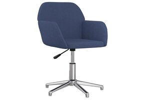 VidaXL Blauwe Stoffen Kantoorstoel - 46% Korting! | Druk Bezocht