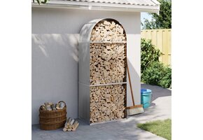 VidaXL Haardhoutopslag 80x45x190 cm | Gegalvaniseerd Staal | 40% Korting!