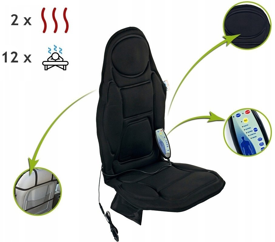 Massagestoel Auto met Verwarming & Afstandsbediening - 40% Korting!