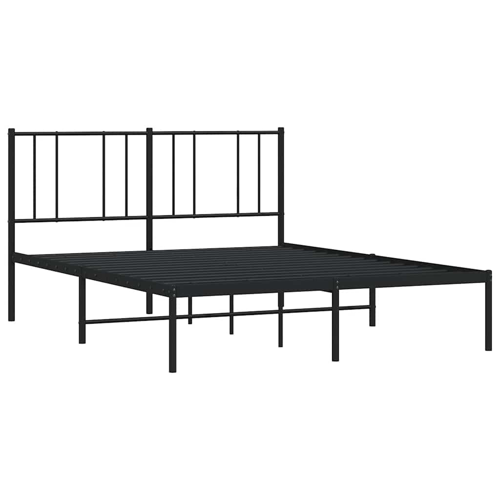 VidaXL Bedframe Metaal Zwart 160x200cm - 55% Korting!
