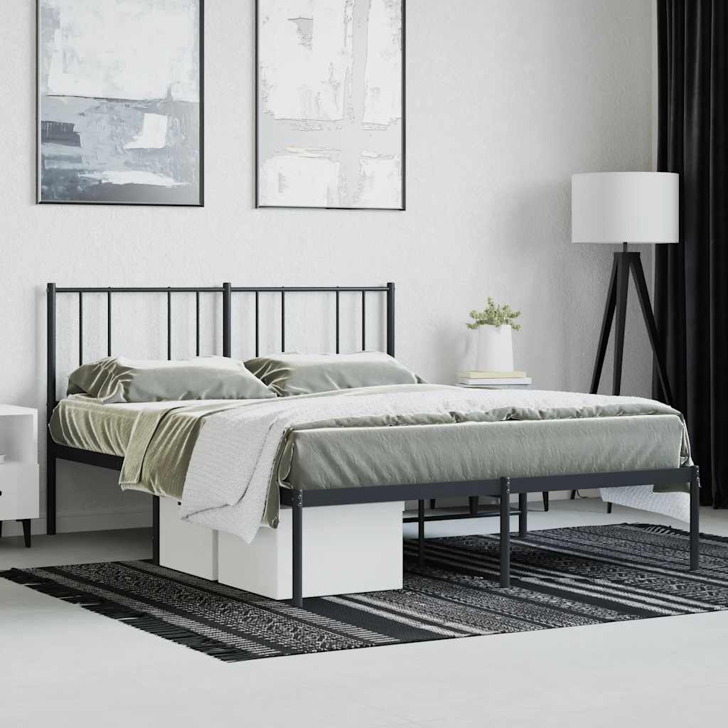 VidaXL Bedframe Metaal Zwart 160x200cm - 55% Korting!