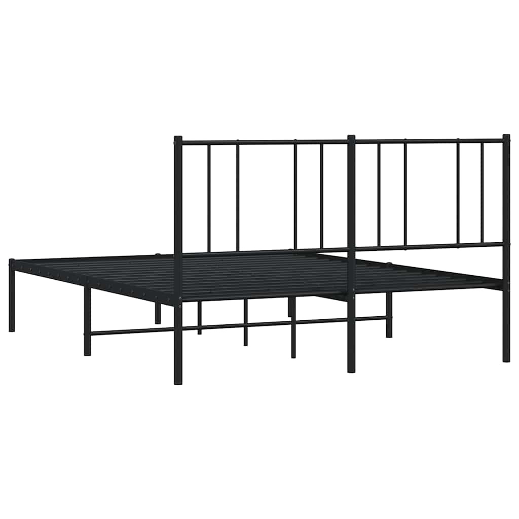 VidaXL Bedframe Metaal Zwart 160x200cm - 55% Korting!