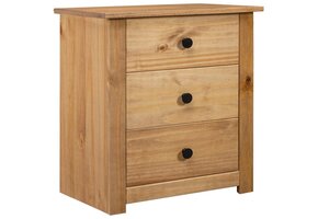 VidaXL Nachtkastje Grenenhout (55% Korting) - Lichte Kras Op Schakeling