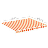 VidaXL Luifeldoek 3x2.5m Geel/Oranje - 40% Korting! Nieuwstaat!