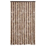 VidaXL Vliegengordijn 118x220cm Chenille Beige/Lichtbruin - 40% Korting!