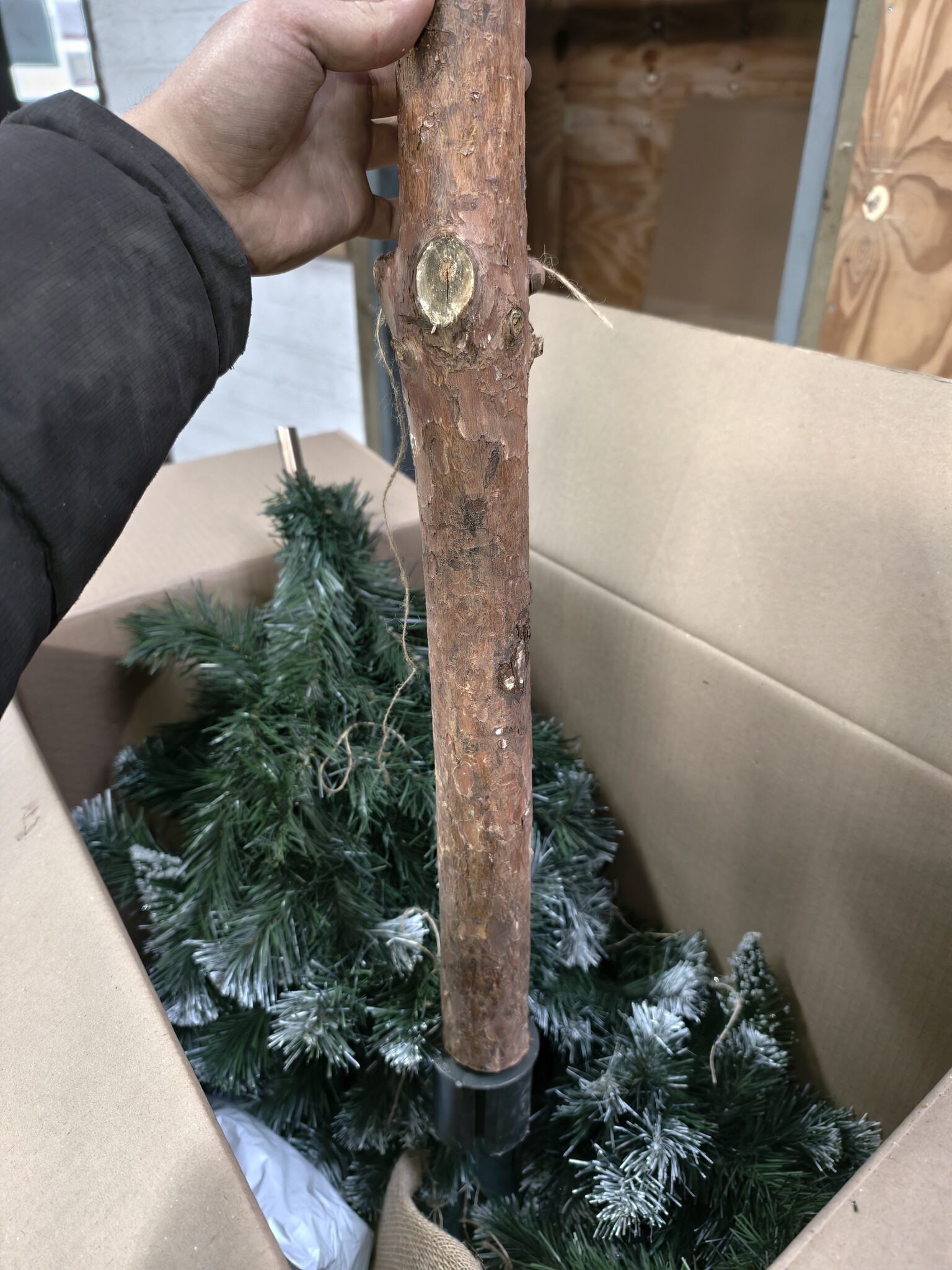 Kunstkerstboom 180cm op stam - Sneeuw & Glitter - 40% Korting!