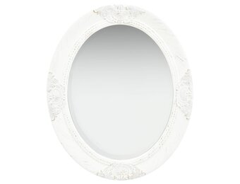 VidaXL Barok Wandspiegel 50x60cm Wit - 40% Korting! Uniek Stuk!