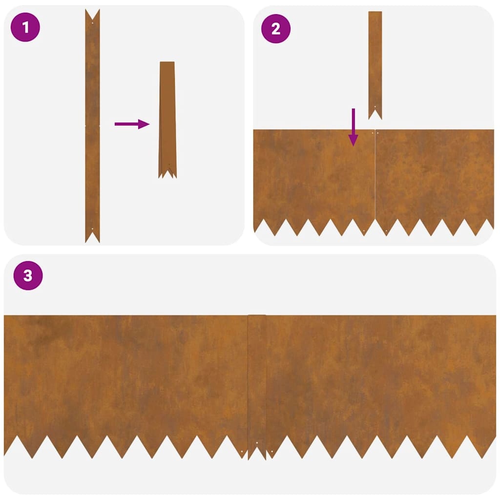 vidaXL Gazonranden Cortenstaal Bruin (10 stuks) - 77% Korting!