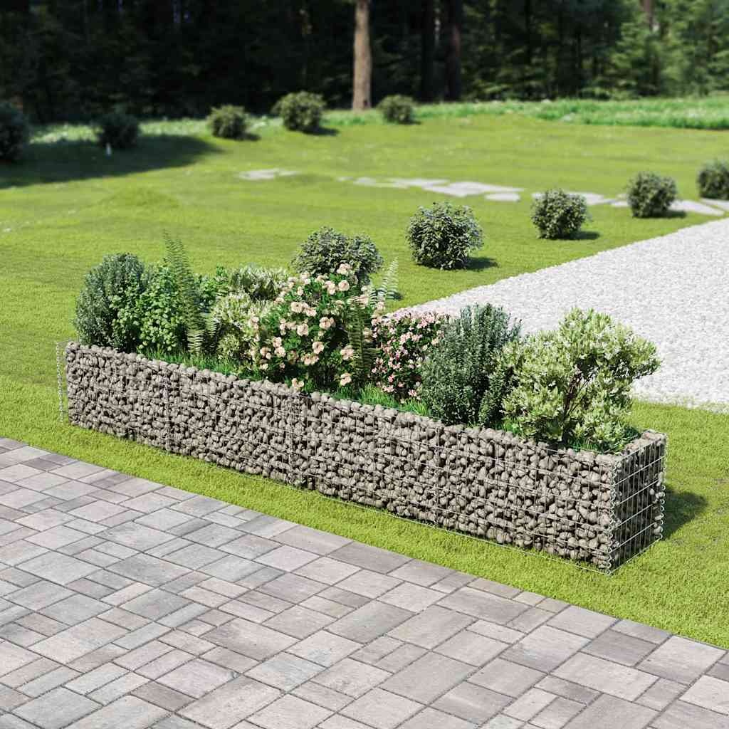 Gabion plantenbak vidaXL - 360x50x50cm - Gegalvaniseerd Staal - 55% Korting!