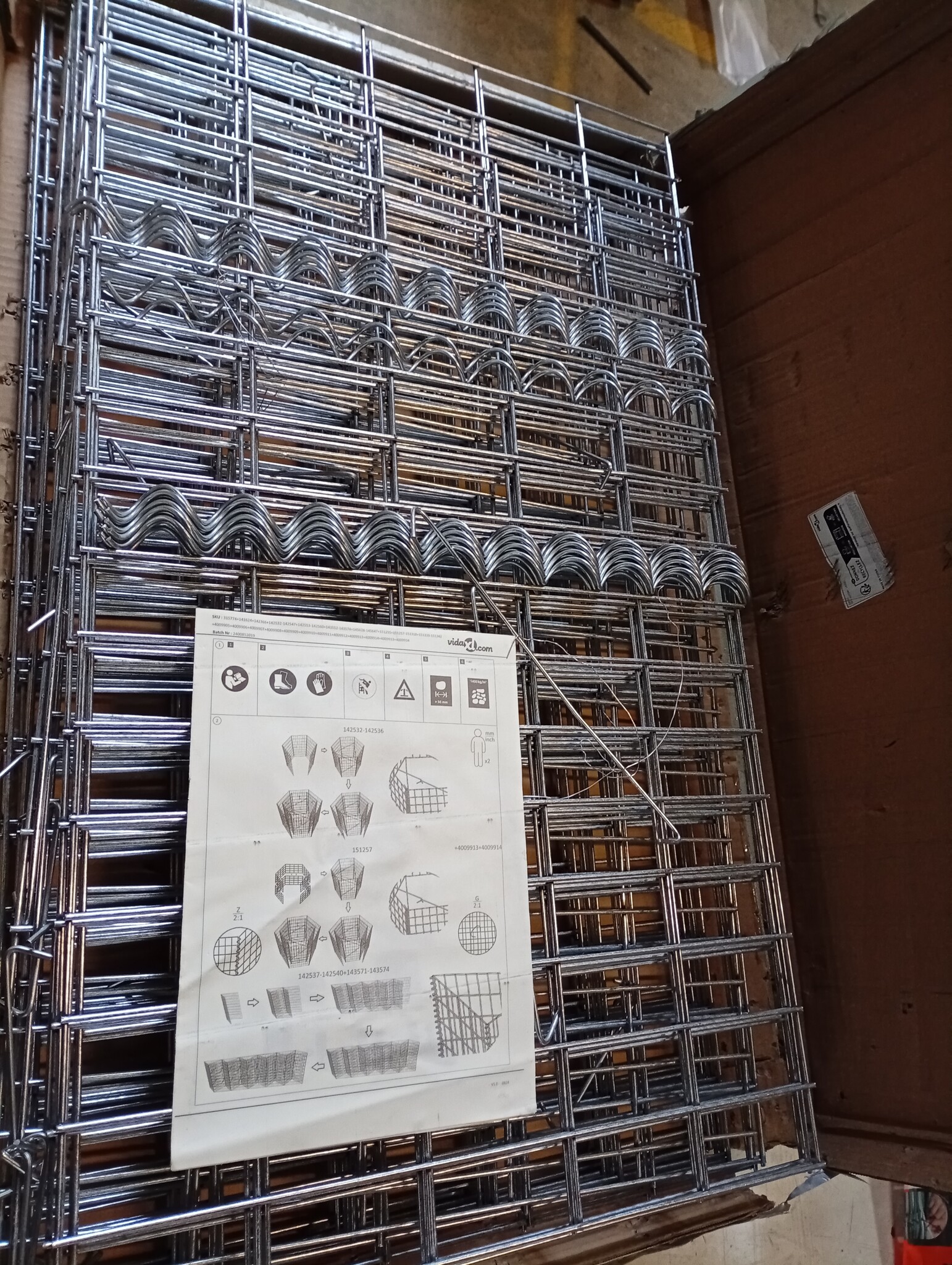 Gabion plantenbak vidaXL - 360x50x50cm - Gegalvaniseerd Staal - 55% Korting!