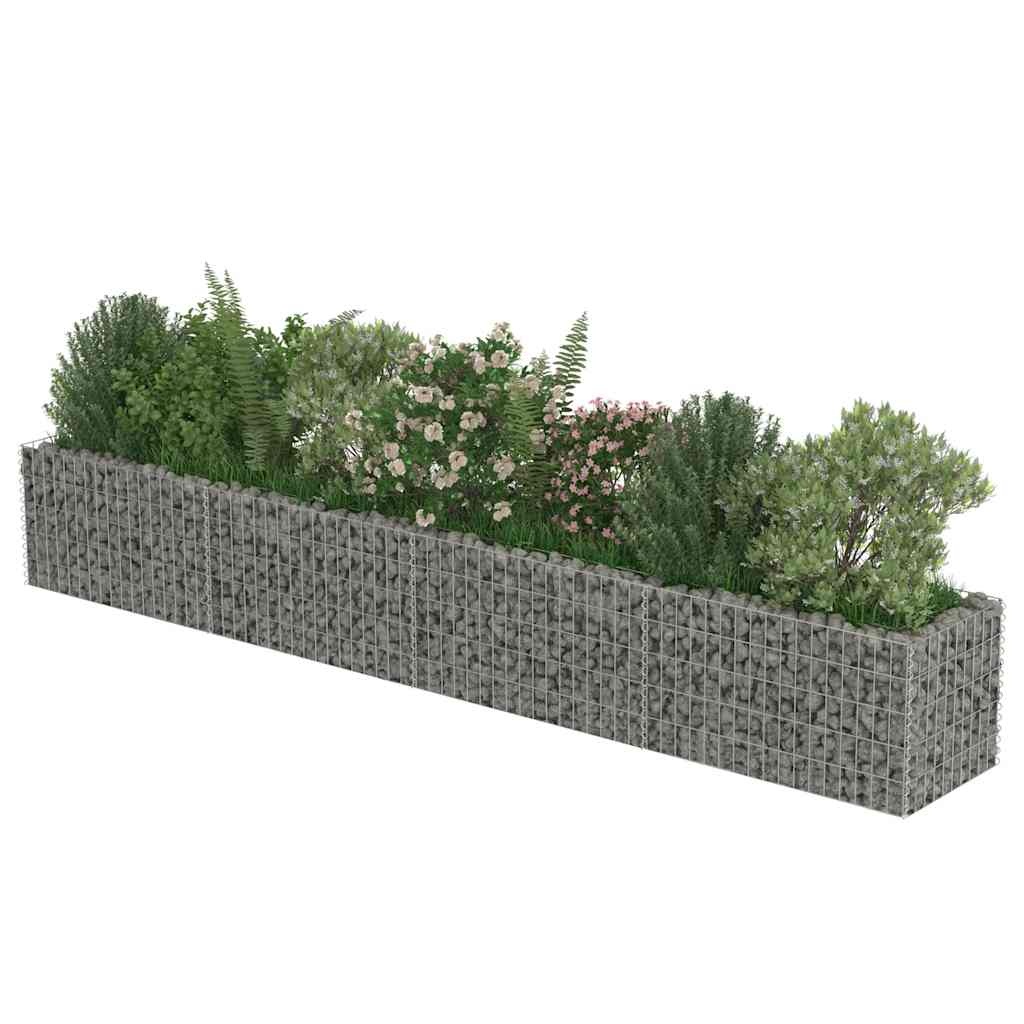 Gabion plantenbak vidaXL - 360x50x50cm - Gegalvaniseerd Staal - 55% Korting!