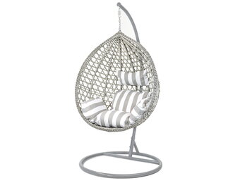 Grijze Hangstoel met Frame - Ei Stoel - 60% Korting - Max 125kg