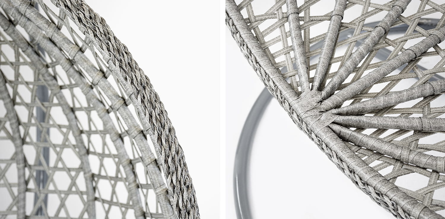 Grijze Hangstoel met Frame - Ei Stoel - 60% Korting - Max 125kg