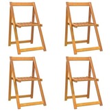 vidaXL Tuinstoelen Acaciahout 4 st Inklapbaar - 40% Korting!