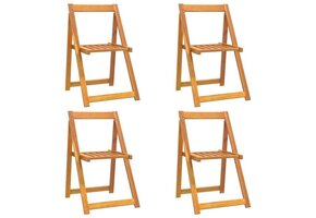 vidaXL Tuinstoelen Acaciahout 4 st Inklapbaar - 40% Korting!