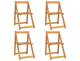 vidaXL Tuinstoelen Acaciahout 4 st Inklapbaar - 40% Korting!