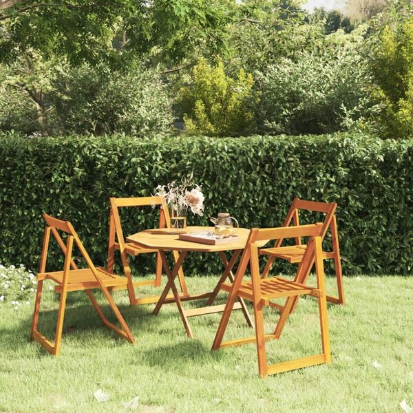 vidaXL Tuinstoelen Acaciahout 4 st Inklapbaar - 40% Korting!