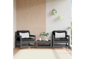 vidaXL Tuinstoelen met Kussens - Grenenhout Grijs (46% Korting!)